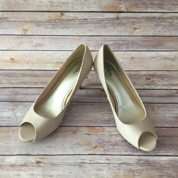 Nude Diba Peep Toe High Heel Shoe Size 9.5 - Picture 2 of 7